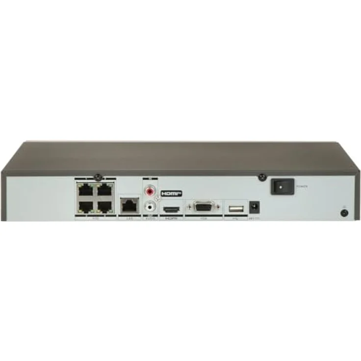 Hikvision DS-7604NXI-K1/4P(D), Netzwerk-Videorekorder mit 4 PoE-Ports, mehrfarbig, 30 x 8,5 x 42 cm – Bild 2