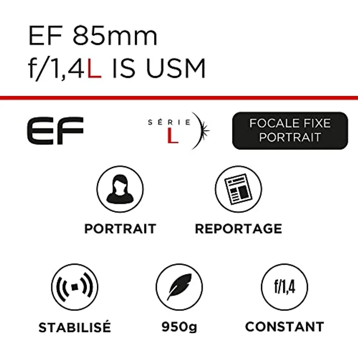 Canon Porträtobjektiv EF 85mm F1.4L IS USM für EOS (Festbrennweite, 77mm Filtergewinde, Autofokus, Bildstabilisator) schwarz – Bild 4