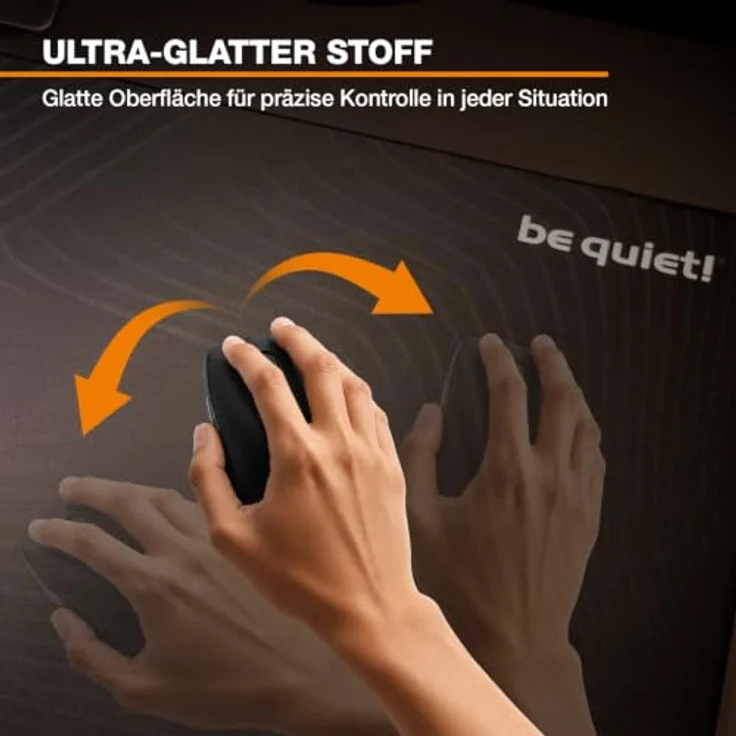 be quiet! Mousepad XL, Schwarz, Extra großes Gaming-Mauspad mit rutschfester Basis und glatter Stoffoberfläche – Bild 5
