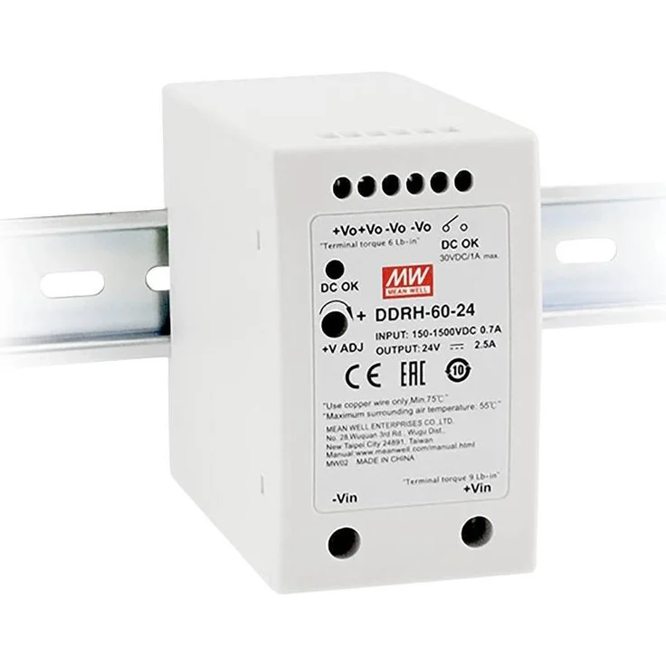 MeanWell MEAN WELL DDRH-60-12, 60 W PC Netzteil, 12 V, 5 A, RoHS, 57 mm, Eingangsspannung 150 - 1500 V