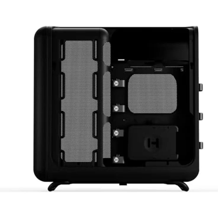 HYTE X50 Air Midi Tower, PC-Gehäuse mit optimiertem Airflow, luftdurchlässigem Mesh und USB-C 20 Gbit/s, Pitch Black – Bild 8