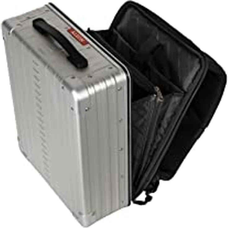 Outdoor Rucksack/Backpack in Silber/Platin. Bequemer & Stabiler Alu Koffer für z.B. Wildkamera, Fotoausrüstung oder Laptop. Ideal auch als Arbeitsrucksack für Handwerker oder als Schulrucksack. – Bild 3
