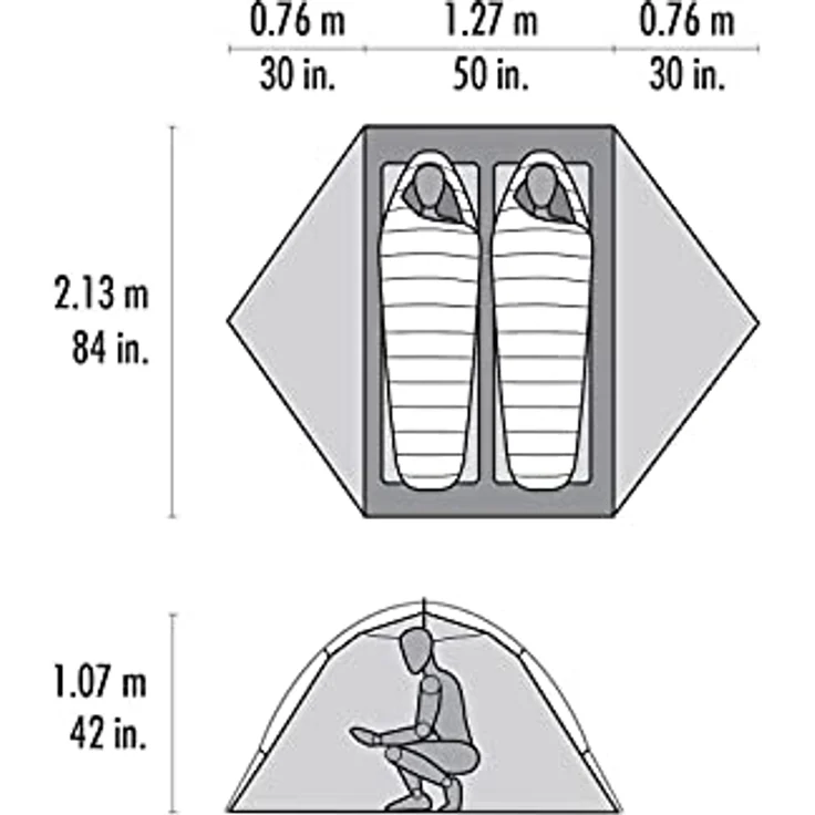 MSR Access 2 Zelt Oliv 2022 Camping-Zelt – Bild 5