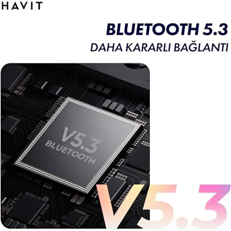 HAVIT H630BT Pro ANC On-Ear Faltbare Bluetooth Kopfhörer, 50 Stunden Akkulaufzeit, Dual Device Unterstützung, Schwarz – Bild 5