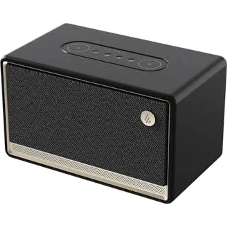 EDIFIER ES300, WLAN & Bluetooth Lautsprecher mit 60W Hi-Res Audio, AirPlay 2, LDAC, 12h Akku, Multiroom, USB & AUX, Holzgehäuse und Ambientebeleuchtung, App-Steuerung, kabelloser Premium Speaker für Zuhause – Bild 1