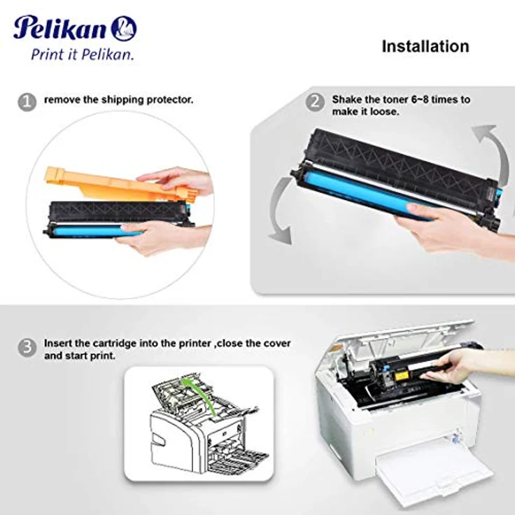 Pelikan TN-326C, Toner in Cyan für exakte Farbwiedergabe und professionelle Druckqualität – Bild 4