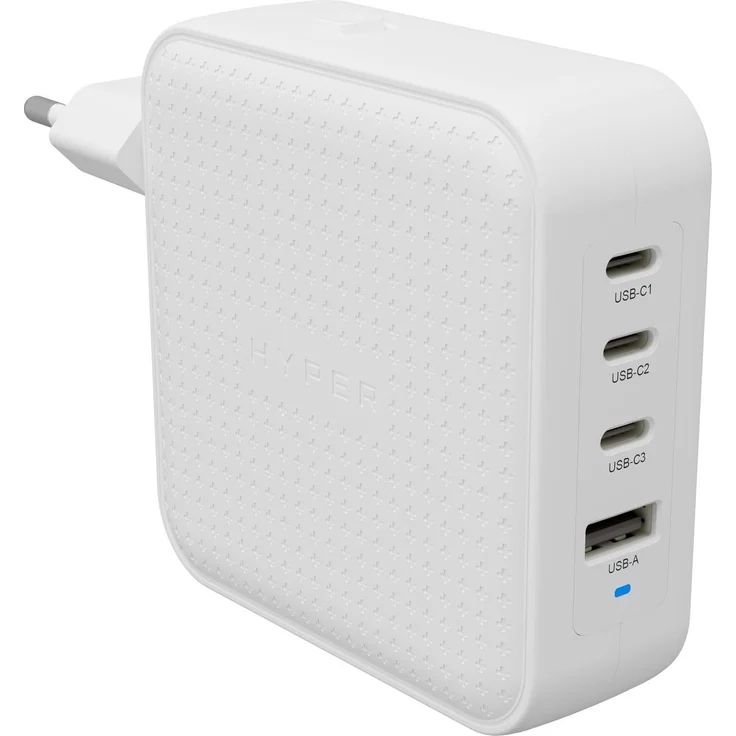 Targus HyperJuice USB-C Charger 100W, Multi-USB-Ladegerät mit GaN-Technologie, Weiß, Reiseadapter inklusive, kompatibel mit Laptop, Smartphone und Tablet