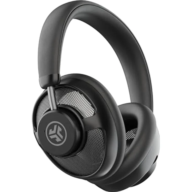 JLab JBuds Open Ear, Kabellose Over-Ear Bluetooth Kopfhörer mit Open-Back Bauweise, 24+ Std. Akkulaufzeit, Dual-Treiber, atmungsaktive Passform, Schwarz