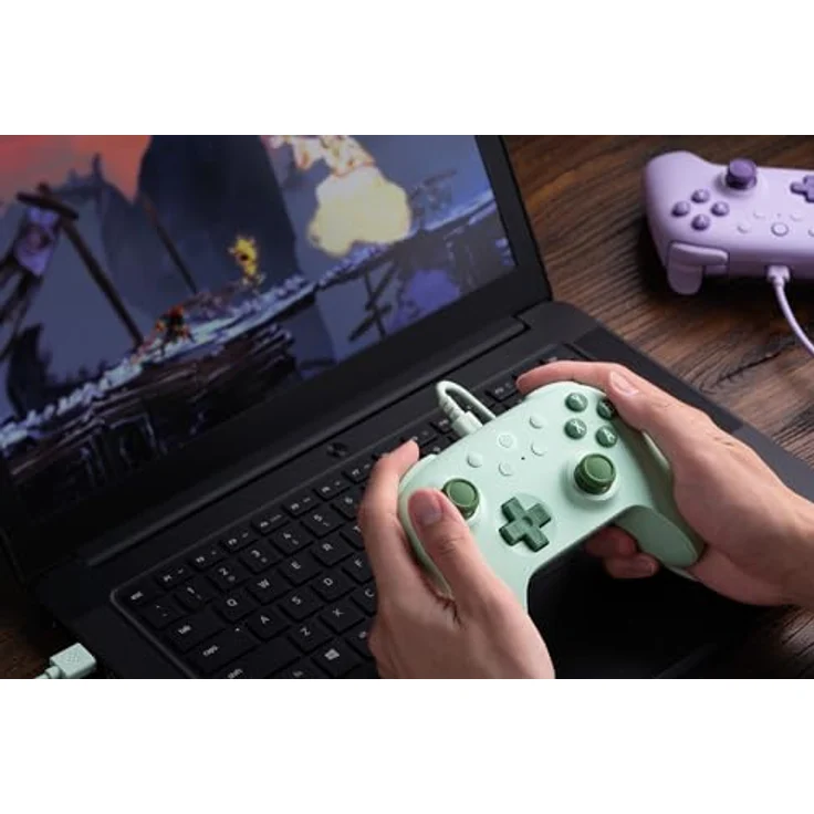 8bitdo Ultimate 2C Wired Gaming Controller, kompatibel mit PC und Android, Grün, 1000 Hz Abfragerate, individuelle Tastenbelegung – Bild 5