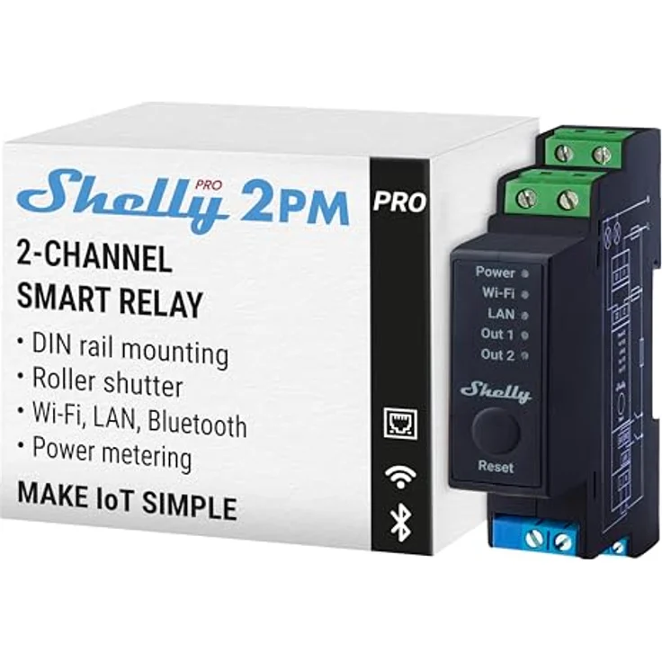 Shelly Pro 2PM Relais, 2 Kanäle – Bild 2