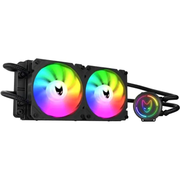 Oversteel ZIRCON Liquid Cooling 240mm, All-in-One-System mit 3-Schritt-Installation, Optimierte Wärmeübertragung, Kompatibel mit Intel und AMD AM4, Farbe Schwarz