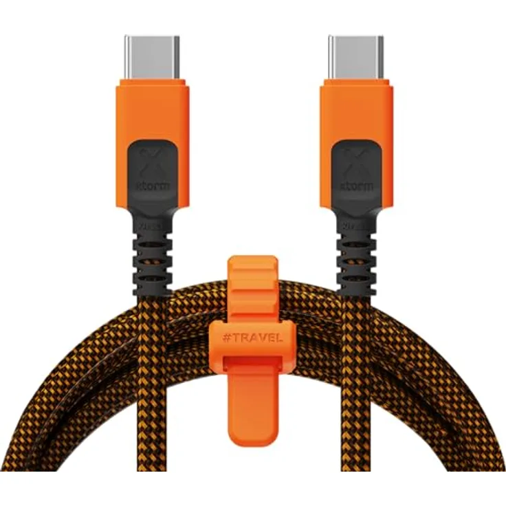 Xtorm Xtreme USB-C zu USB-C PD Ultra 240W Kabel, 1,5 Meter, hochflexibel und langlebig mit Xtorm C-Lock und E-Marker-Chip