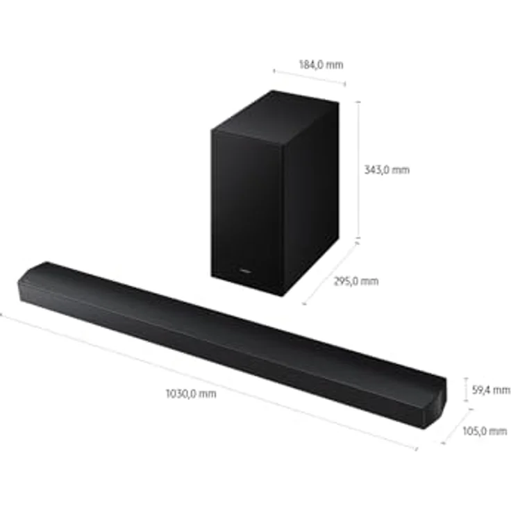 SAMSUNG HW-B760GF 5.1-Kanal-Soundbar mit kabellosem 6,5"-Subwoofer, Dolby Digital 5.1, DTS Virtual:X, Q-Symphony, Game Mode und Adaptive Sound – Bild 4