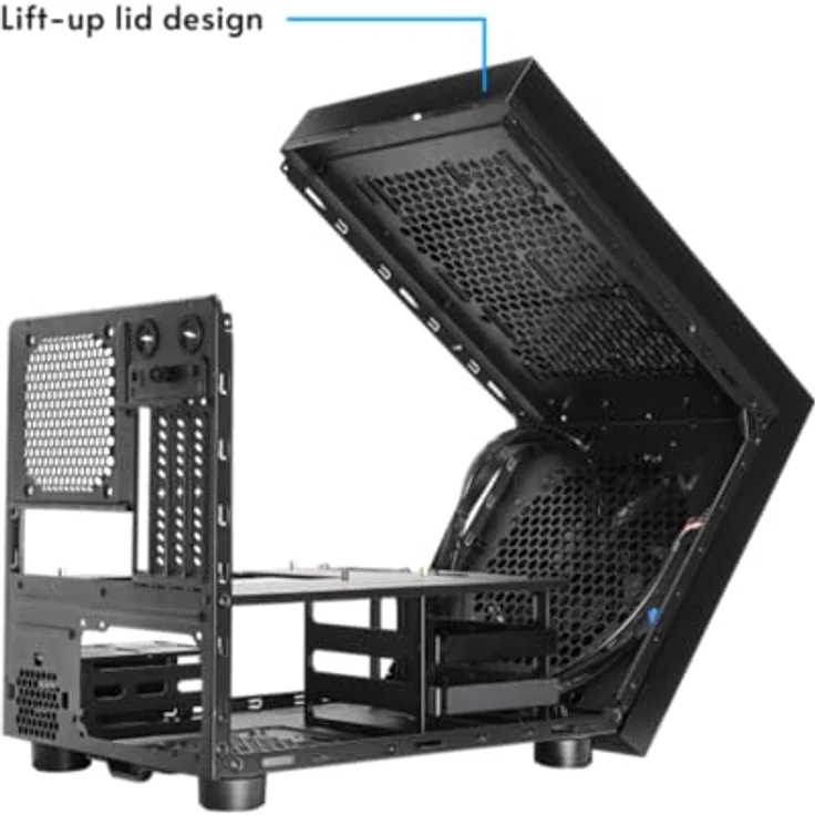 Chieftec Cube M-ATX, PC Gehäuse für Micro-ATX und Mini-ATX, Schwarz, mit 200 mm Frontlüfter und USB-3.0-Anschlüssen – Bild 6