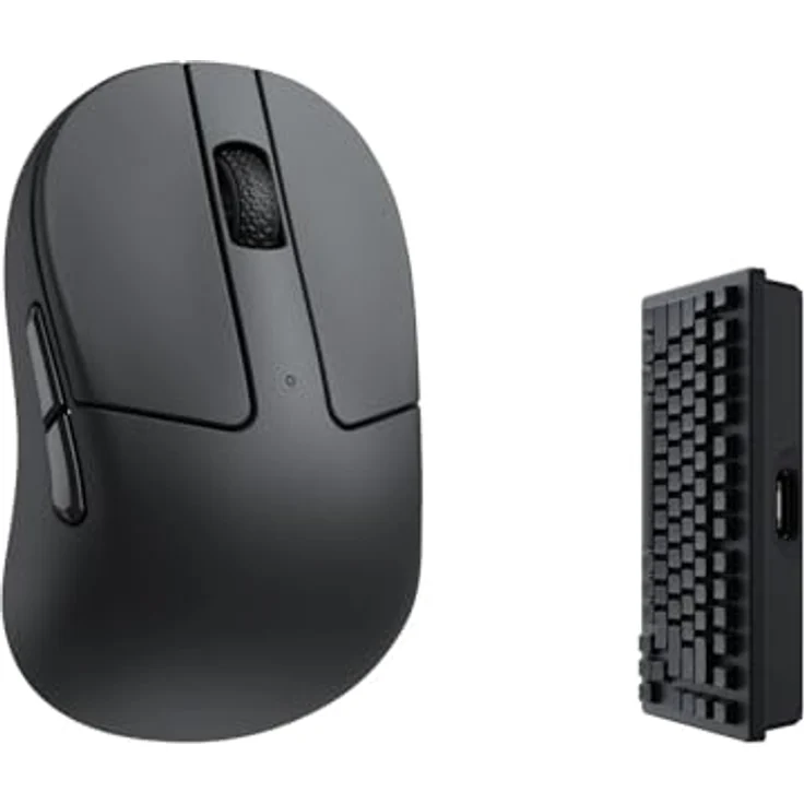 Keychron M4 Kabellose Maus, PixArt 3395-Sensor mit programmierbarer Makrotaste 26.000 DPI, 4000Hz 2.4GHz Bluetooth 5.1, 35 g, ultraleichtes ergonomisches Design – Schwarz – Bild 1