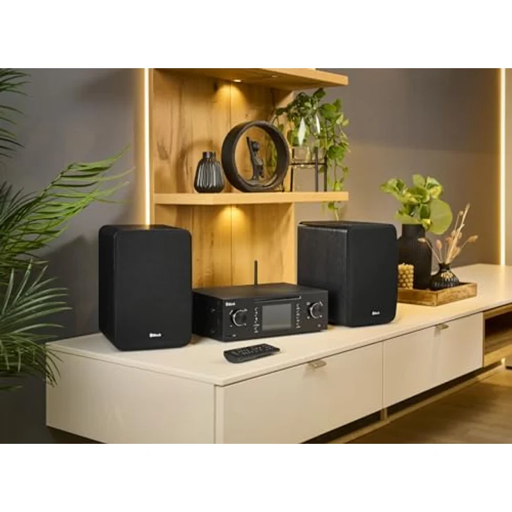 Block MHF-50 Kompaktanlage schwarz, Triple-Radio mit CD-Player, WLAN, Bluetooth, inkl. Lautsprecher und Systemfernbedienung – Bild 2