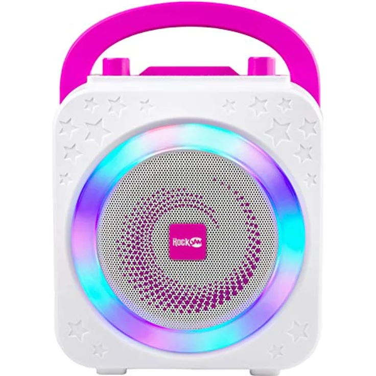 RockJam SP150-PK Bluetooth-Lautsprecher, 10 Watt RMS, mit zwei Mikrofonen und LED-Lichtern – Bild 6