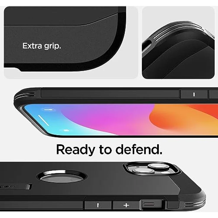 Spigen Hülle für iPhone 15 Tough Armor MagFit Kompatibel mit MagSafe -Schwarz – Bild 3