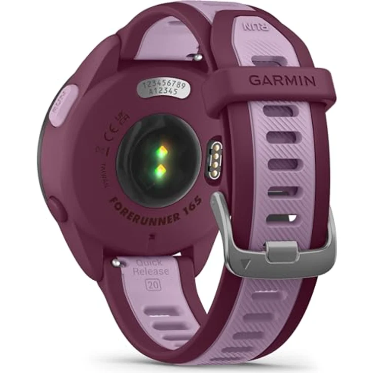 Garmin Forerunner 165 Musik, Lauf-Smartwatch, buntes AMOLED-Display, Trainingsmetriken und Wiederherstellungseinblicke, Musik am Handgelenk, Beerenrot – Bild 4