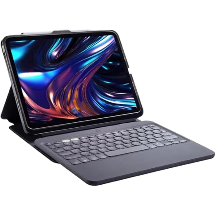 ZAGG Pro Keys 2 für iPad Pro 13", QWERTZ Tastatur mit Hintergrundbeleuchtung, Multi-Pairing und abnehmbarer Hülle, schwarz