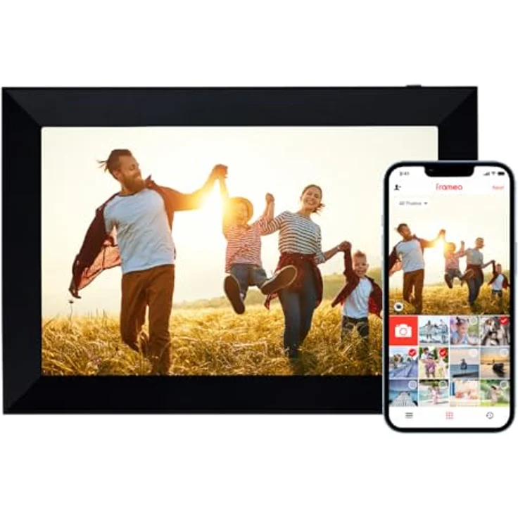 Rollei Smart Frame WiFi 103 Black– 10,1 Zoll Touch - WiFi - Bilderrahmen mit Frameo-App für schnelles und einfaches teilen von Fotos oder Videos | IPS-Panel, viele Funktionen, microSD-Slot (Schwarz) - Preisvergleich – Bild 1