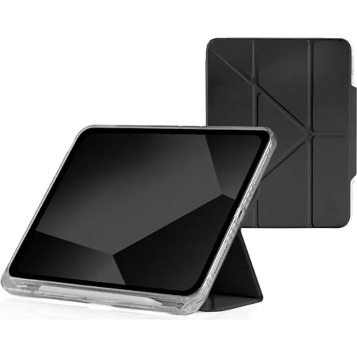 STM Goods OPP Schutzhülle für Apple iPad 10,9" (10. Generation 2022) - Schwarzes Origami Magnetic Cover, schlank, integrierte Apple Pencil Halterung