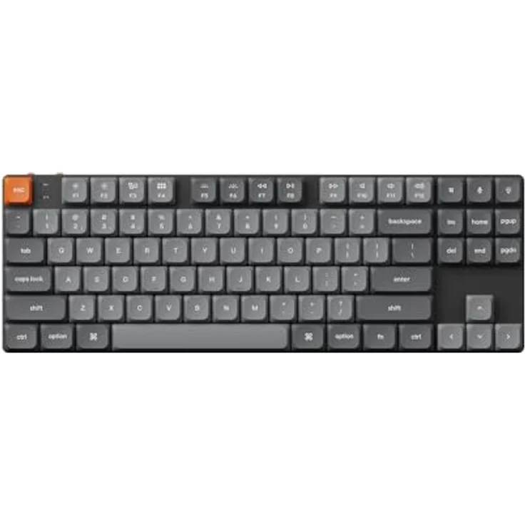 Keychron K1 Max, Ultra-Slim mechanische Tastatur mit QMK/VIA, Bluetooth und USB, 2.4 GHz, TKL-Layout, Weiß-LED, Low-Profile Gateron Brown Switch – Bild 2