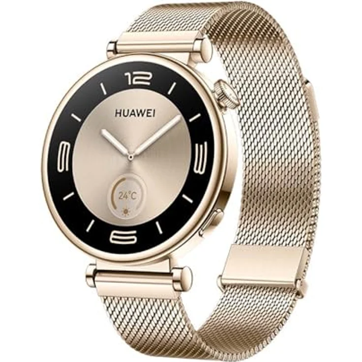 Huawei Watch GT 4 41mm Smartwatch, Filigranes Design, Bis zu 7 Tage Akkulaufzeit‌, Erweitertes 24/7 Gesundheitsmanagement, Kalorienmanagement, Kompatibel mit Android und iOS, Gold – Bild 1
