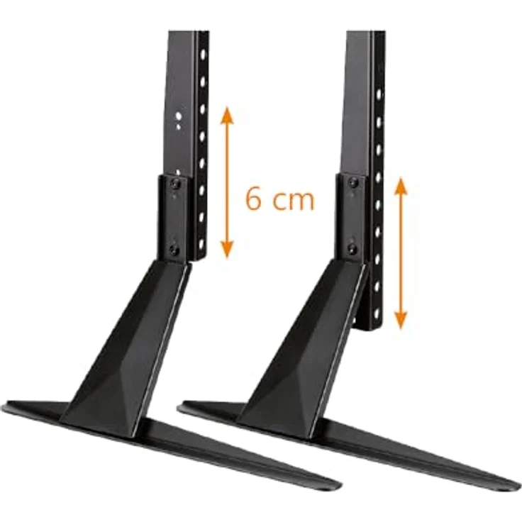 my wall Universal Standfuß für Flachbildschirme TV-Standfuß, höhenverstellbar, schlankes Design, VESA-Schienen, HP 49L, schwarz – Bild 5