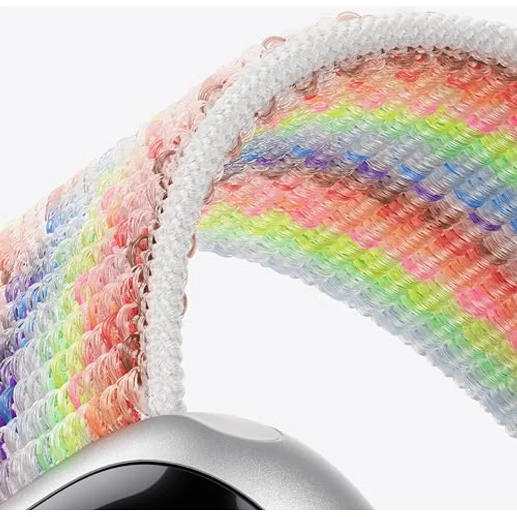 Apple Sport Loop Armband Pride Edition 2026, für Apple Watch 46mm, atmungsaktives Nylongewebe, 82 % recycelte Materialien – Bild 2