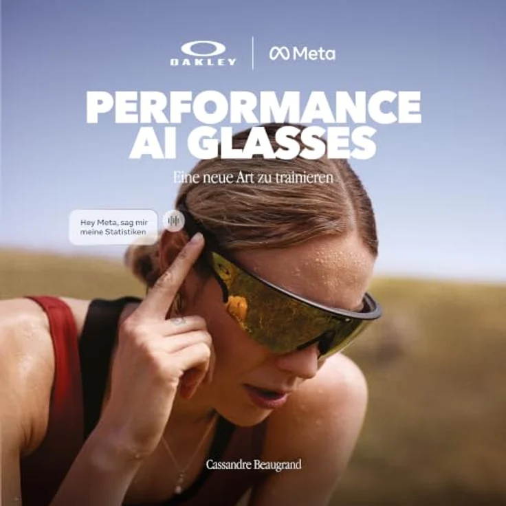Oakley Meta Vanguard SK-1001205-01, AR Brille mit 12MP Kamera, Weiss-Schwarz, Open-Ear-Lautsprechern und Garmin-Kompatibilität – Bild 3
