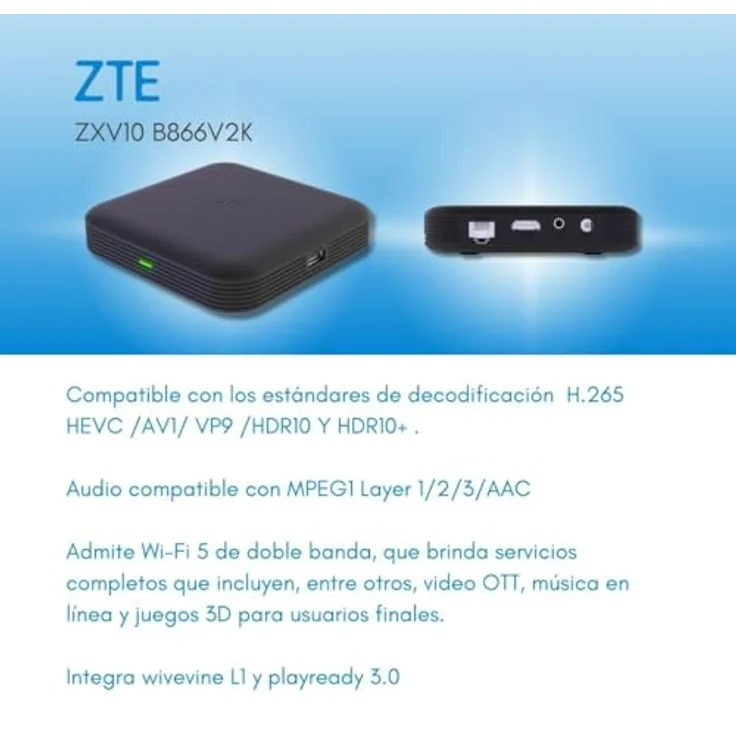 Servimat ZXV10 B866V2K, UHD Streaming Box mit 8 GB RAM, Android 11, Schwarz – Bild 3