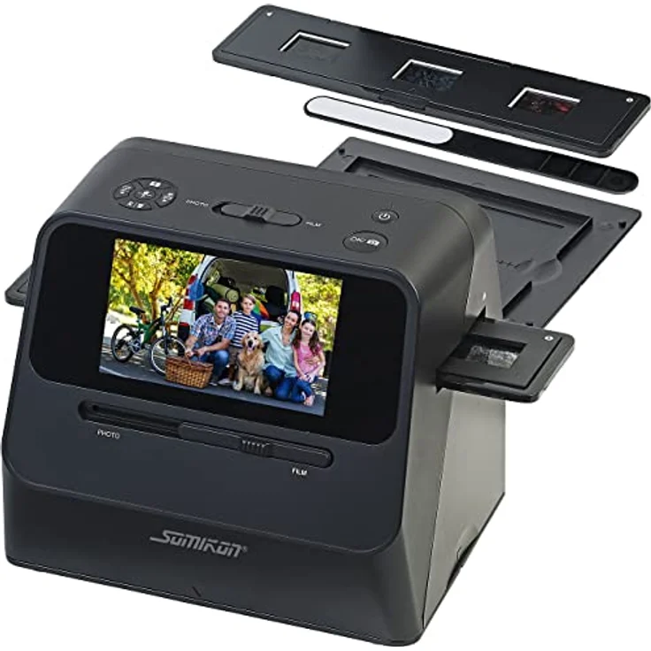 Somikon Fotoscanner: 3in1-Foto-, Dia- & Negativscanner mit 22 MP und HDMI-Ausgang, Akku (Bildscanner) – Bild 1