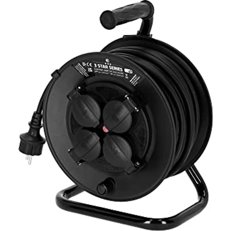 Adam Hall Cables 3 STAR - Strom Kabeltrommel 4 x Schuko IP44 H05RR-F, 25 m – Bild 3