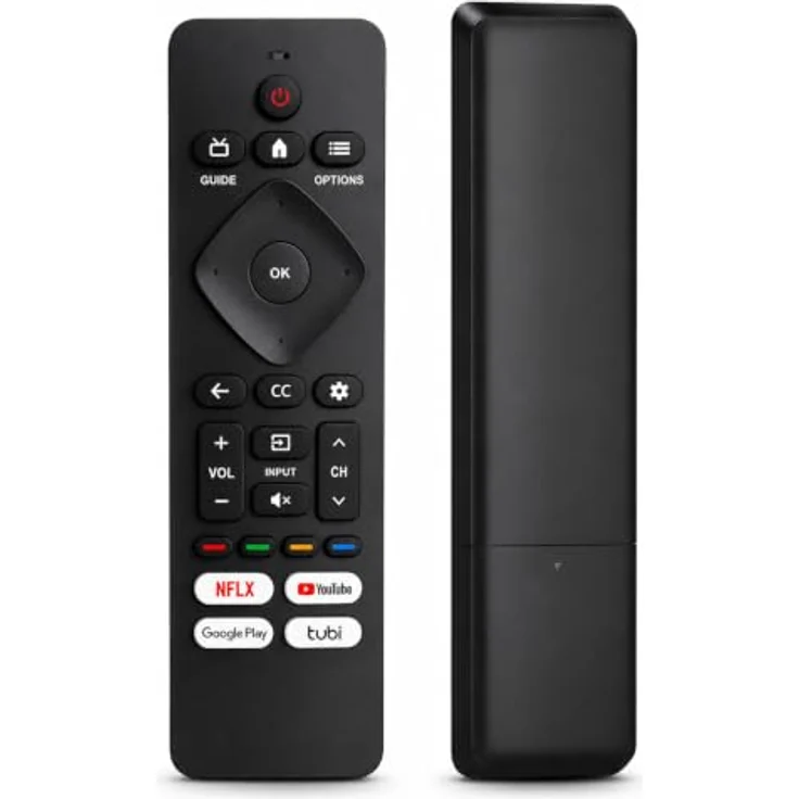 Mycotech Fernbedienung für Philips Smart TVs, kompatibel mit Google TVs und Android TVs, sofort einsatzbereit mit Direktwahltasten für Netflix und YouTube – Bild 1