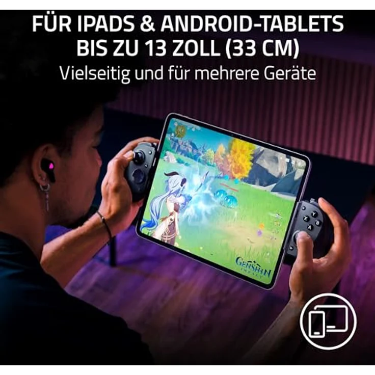 Razer Kishi V3 Pro XL, Gaming Controller für Android und iOS, Fullsize-Format, schwarz, mit austauschbaren Kappen und dualen Mausklick-Rücktasten – Bild 3