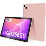 DOOGEE T10 Pro Tablet 10,1 Zoll FHD+ mit 15 GB RAM + 256 GB ROM (1 TB erweiterbar), 8580 mAh Akku, Octa-Core Android 12 Tablet mit Dual 4G LTE, WiFi 2,4/5G, TÜV-Zertifiziert, 13MP + 8MP, Pink