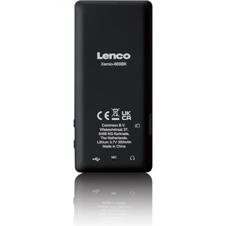 Lenco Xemio-669BK MP4-Player, 8GB Speicher, 6,1 cm TFT-LCD-Display, integriertes Mikrofon, schwarz – Bild 3
