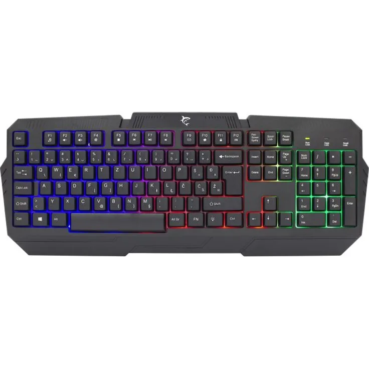 White Shark GK-2105 DAKOTA, Kabelgebundene Gaming-Tastatur mit 104 Tasten, Membran-Switches, RGB-LED-Beleuchtung, schwarz
