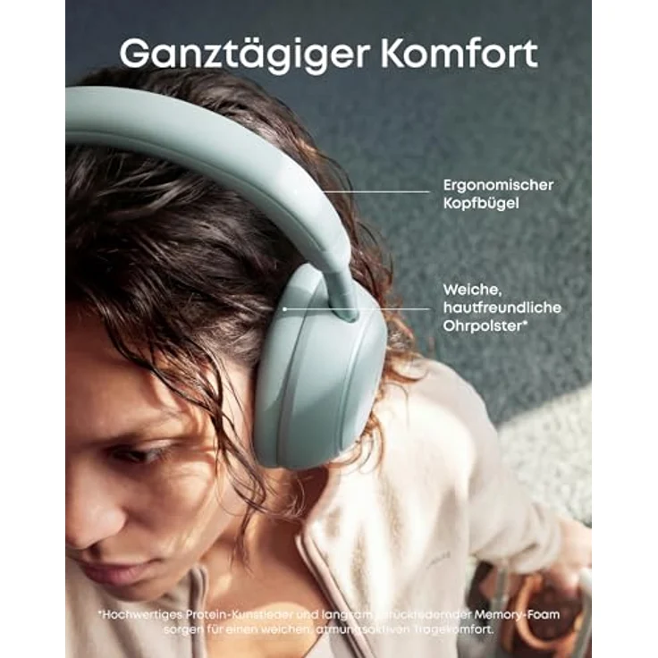 soundcore Space 2, Noise Cancelling Kopfhörer mit 50h Akku, LDAC Hi-Res Audio, Bluetooth 6.1, Nap-Modus, ergonomisch, schwarz – Bild 4