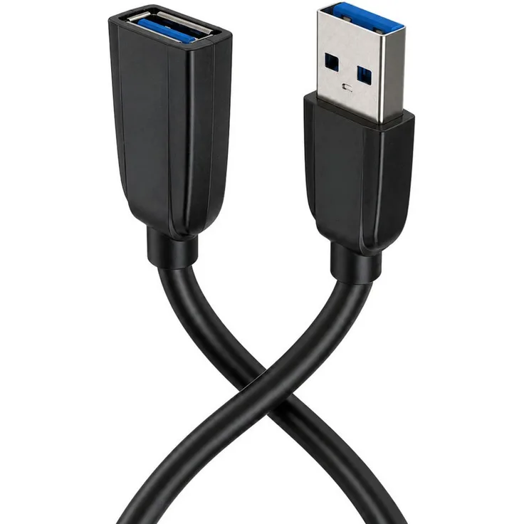 MobileKing USB 3.0 Verlängerungskabel, USB-A Stecker auf Buchse, 100 cm, SuperSpeed bis 5 Gbit/s, schwarz