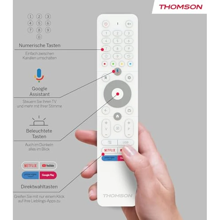 Thomson Go TV 32" LED Smart TV, HD-Ready (1366x768), 50 Hz, Android, 2x HDMI, Energieklasse E, 32HA4M44 Go – Bild 5