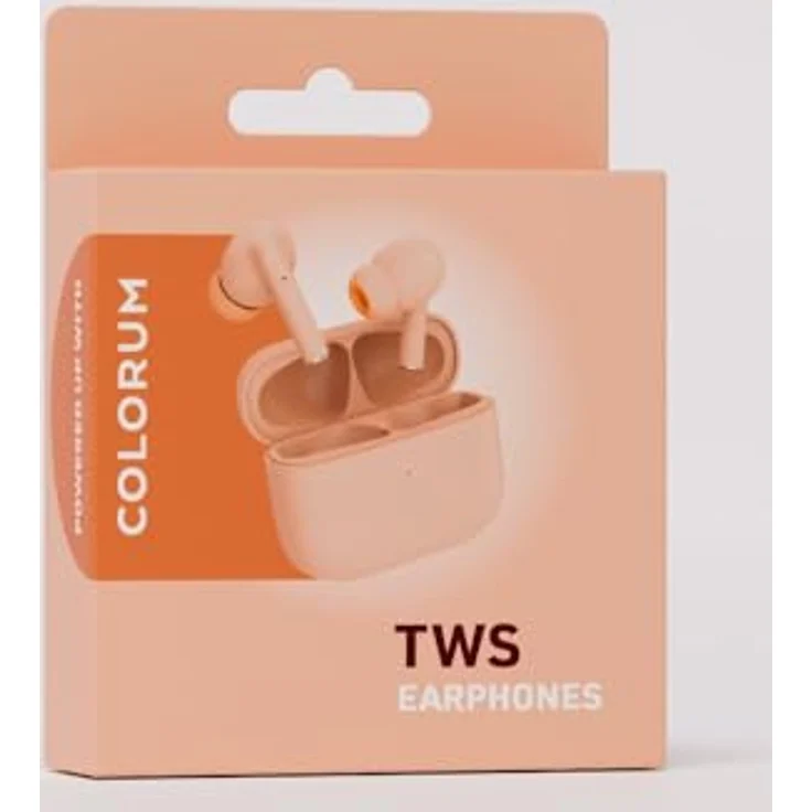 Forever COLORUM TWS Bluetooth-Kopfhörer CTWS-14, 23 Stunden Akkulaufzeit, kabellos, Beige – Bild 4