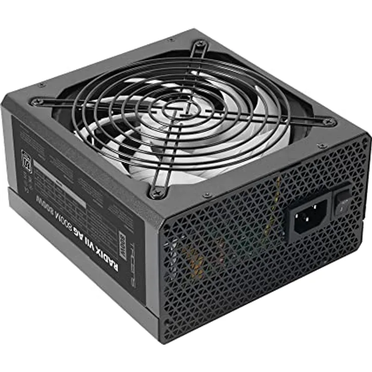 Tacens Radix VII AG 800M, Modulares Netzteil PC ATX 800W, 10 Jahre Garantie, 80Plus Silver, Silent AI-RPM Technologie, 87% Wirkungsgrad, Schwarz