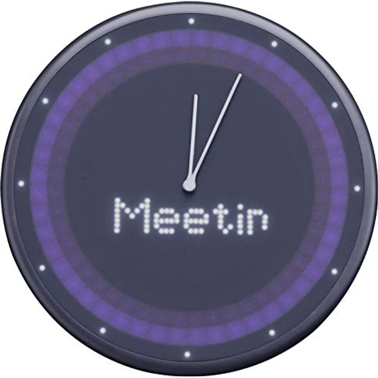 Glance Clock, smarte Wanduhr mit LED-Display, schwarz – Bild 3