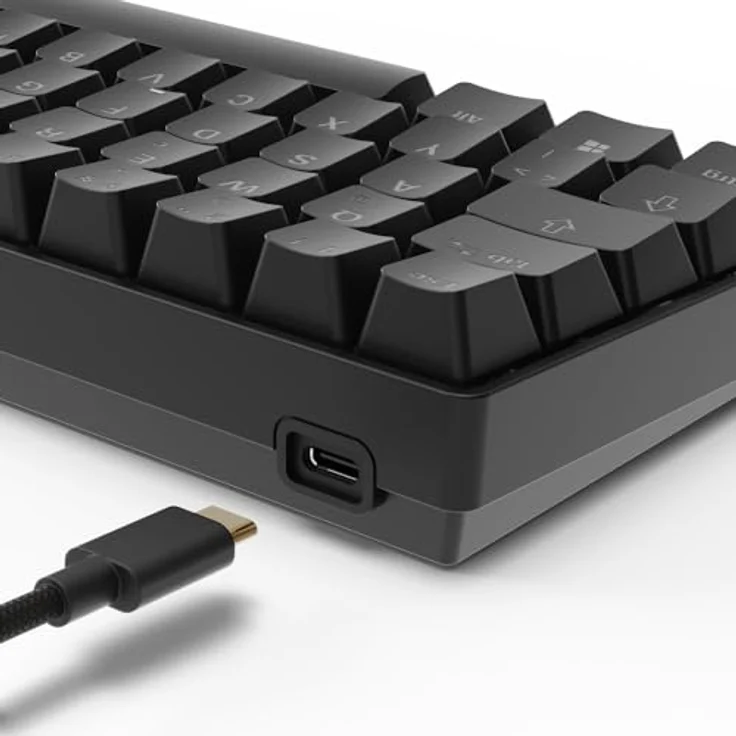 Sharkoon SKILLER SGK50 S4 Gen2, Kompakte Gaming-Tastatur mit Gateron Yellow, Schwarz, DE Layout – Bild 4