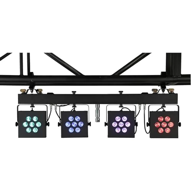 Eurolite KLS-3002 MK2 AIR, LED Par Set mit 28x12 W RGBWA/UV, 4 einzeln ansteuerbare Spots, Schwarz matt – Bild 9