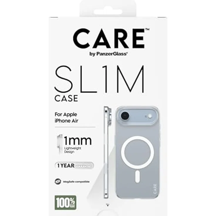 Panzer Glass Care by PanzerGlass SL1M Case Transparent mit MagSafe für iPhone Air, robust und kratzfest, aus 100% recyceltem Kunststoff – Bild 3