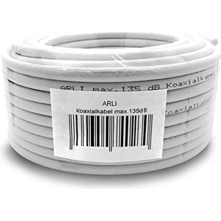ARLI 60cm HD Sat Anlage Single LNB + 15m Koaxialkabel 135dB + 2X F-Stecker Digital 1 Teilnehmer Antenne Grau UHD 4K FullHD Satellitenantenne - Rostfreier Stahl, Oval, Sehr geringer Stromverbrauch – Bild 5