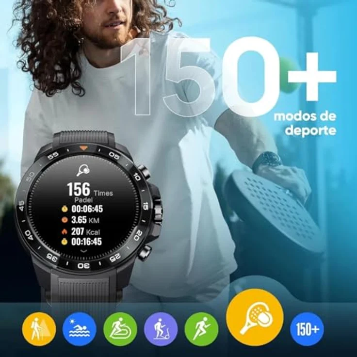 Mibro ORAW1022N, Smartwatch mit 3,35 cm AMOLED Touchscreen, GPS, Bluetooth, Dark Gray  – Bild 5